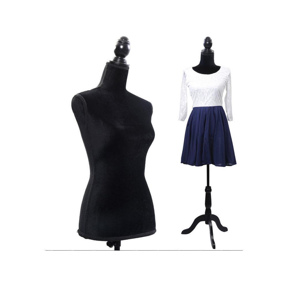 Tripod Base Female Dress Mannequin Torso Clothing Fabric Surface Display  Stand